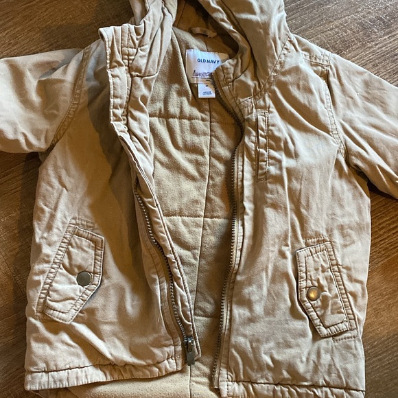 Old Navy 4T boys khaki canvas fall jacket - Picture 2 of 2